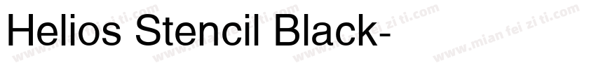 Helios Stencil Black字体转换